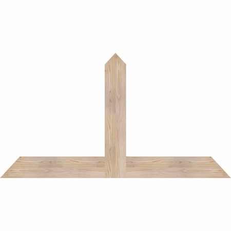 Ekena Millwork Portland Smooth Timber Gable Bracket, Douglas Fir, 60"W x 32"H x 1 1/2"D x 5 1/2"F, 13/12 Pitch GBW060X32X0206POR00SDF